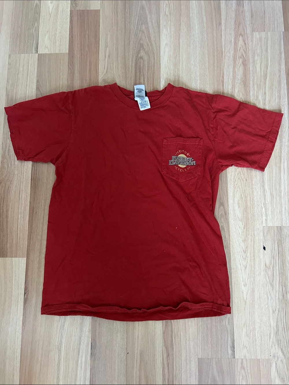 Harley-Davidson Red Short Sleeve Pocket Tee